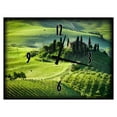 thumbnail image 1 of WAll Clock on Canvas Print Early Morning Italian Vineyards Home Decor Large Clock Wall Art 12 x 16 inch for Room, 1 of 3