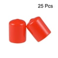 thumbnail image 2 of 25pcs 20mm Round Red Vinyl End Cap Screw Thread Protectors Rubber Cover Caps, 2 of 3