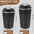 thumbnail image 2 of Juego de 4 tazas térmicas para café ATZNZIK de acero inoxidable de 510 ml, 2 of 7