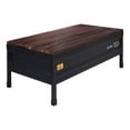 thumbnail image 1 of Furniture of America Lionna Table Basse à Plateau Relevable en Métal, Noir et Noyer, 1 of 6