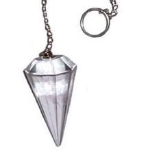 Cosynee Natural Crystal Pendulum 12 Facet Reiki Charged Gold Metal