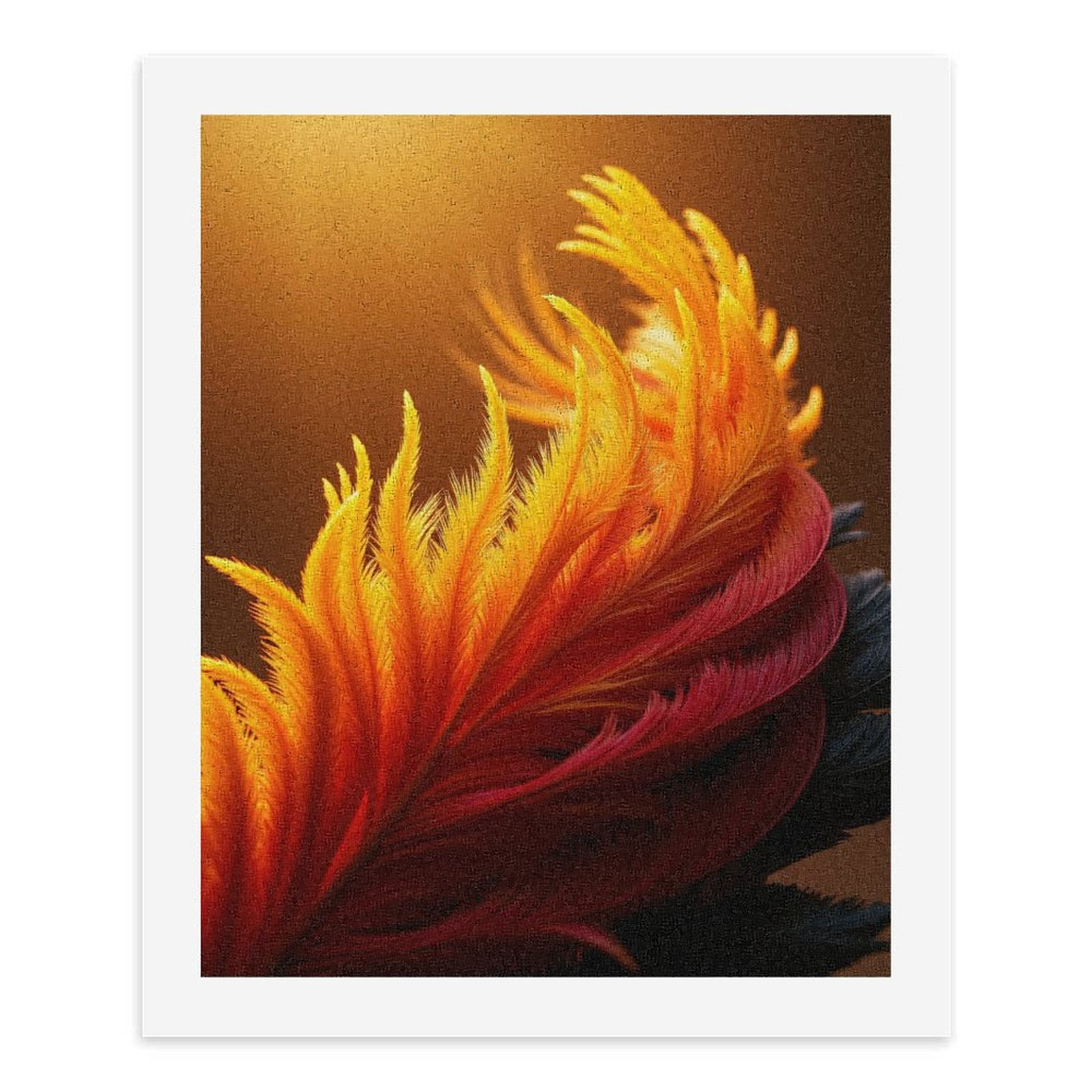 Paint By Numbers Kit for Adults Beginner - DIY Fiery Feather Abstract Art Canvas Painting Kits for Adults, Frameless Paint By Number for Adults for Home Wall Decor 16x20 Inch