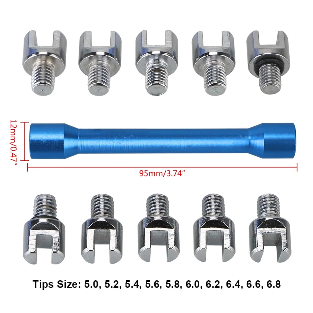 Huhudde Motorcycle Spoke Wrench Set Adjusting Spoke Tension Handle Repair Tool 5.0~6.8mm