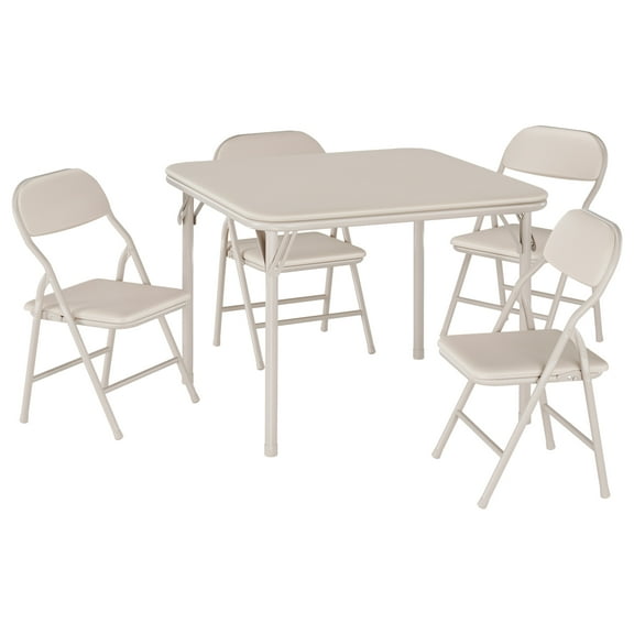 Roromall 5 Piece Folding Table and Chairs Set, Activity Table and Chairs Set for Dining Room, Daycare, Classrooms