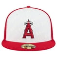 thumbnail image 2 of Men's New Era White/Red Los Angeles Angels Repeat 59FIFTY Fitted Hat, 2 of 5