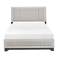 thumbnail image 2 of Modern Full Size Upholstered Platform Bed with Headboard and Footboard, White Oak Gray Finish, 2 of 10