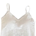 thumbnail image 4 of YFNNUP Women Tank Top Slim Fit Lace Camisole Ribbed Spaghetti Strap Sleeveless Shirt Summer Casual V-Neck Basic Cami Shirt White M, 4 of 6
