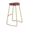thumbnail image 6 of Maklaine Contemporary Faux Leather Bar Stool Burgundy 30.5" (Set of 2), 6 of 6