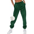 thumbnail image 1 of XINQIHANG Pantalon de Jogging Décontracté en Molleton pour Femmes Taille Haute, 1 of 6
