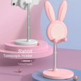 thumbnail image 3 of Cell Phone Stand for Desk, Angle Height Adjustable Cute Bunny Phone Holder Stand, Compatible with iPhone, Kindle, iPad, Switch, Tablets (4-10"), All Phones (Pink), 3 of 7