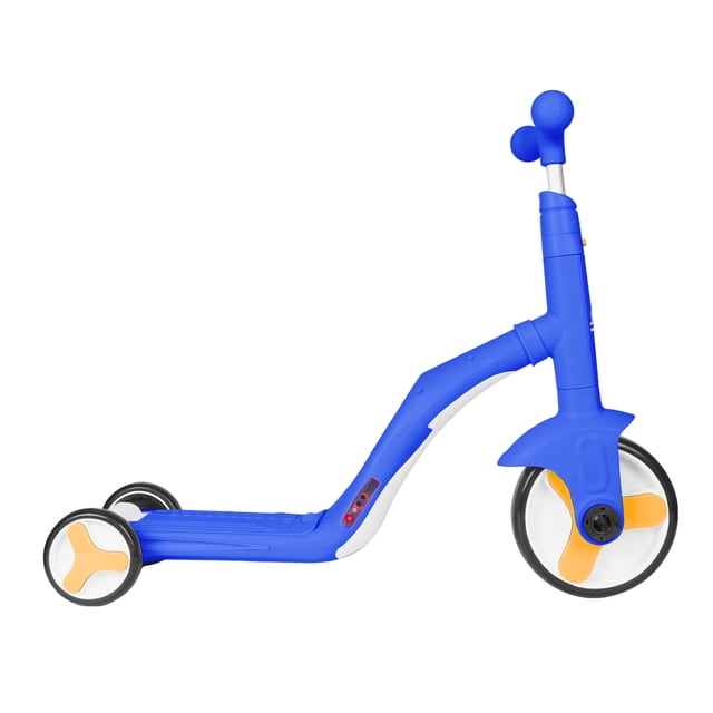 Scooter Infantil Multifuncional 3 en 1 para Niños Color Azul - Montable Convertible en Patín, Triciclo y Bicicleta de Equilibrio para Niños y Bebés de 2 Años en Adelante- Incluye Luces y Sonido