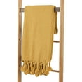 thumbnail image 2 of Creative Co-Op Woven Cotton Pom Pom Throw, 2 of 3