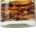 thumbnail image 6 of DecMode 10" Abstract Spanish Bottle Recycled Glass Vase with Swirled Colored Glass Bands, 6 of 10