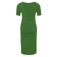 thumbnail image 5 of gakvbuo Maternity Dress For Photoshoot Womens Short Sleeve Breast-Feeding Maternity Nursing Dress Bodycon Pregnancy Scoop Neck Ruched Midi Fitted Dresses For Women 2036, 5 of 7