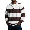thumbnail image 1 of Mens Manga Larga Vintage de Moda Impresión Casual Color Sólido Botón Turndown Collar Camisa para el Verano Al Aire Libre, 1 of 8