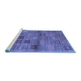 thumbnail image 2 of Ahgly Company Machine Washable Indoor Square Abstract Blue Contemporary Area Rugs, 4' Square, 2 of 4