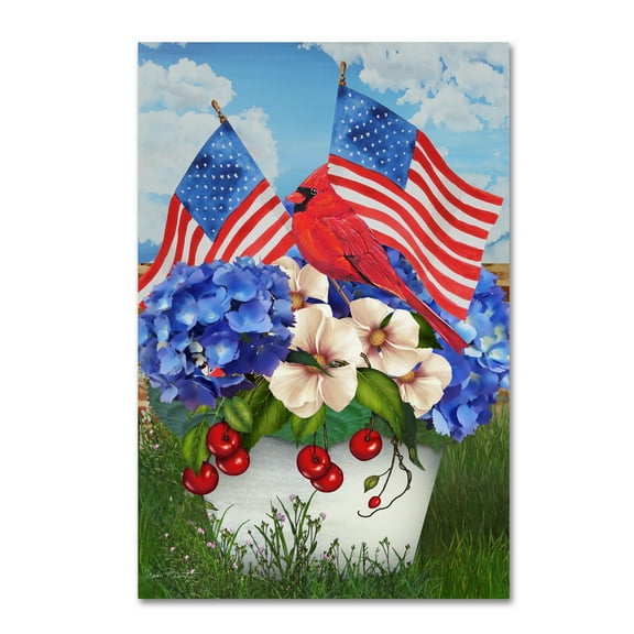 Trademark Fine Art 'America The Beautiful' Canvas Art by Jean Plout
