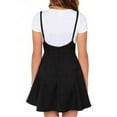 thumbnail image 5 of Shuttle tree Women Mini Suspender Skirt High Waisted Pleated Adjustable Strap Dress with Zipper, 5 of 7