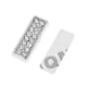 thumbnail image 3 of Emblema Insignia de Rhinestone 3D Perfecl Color Plata 3x1cm, 3 of 8