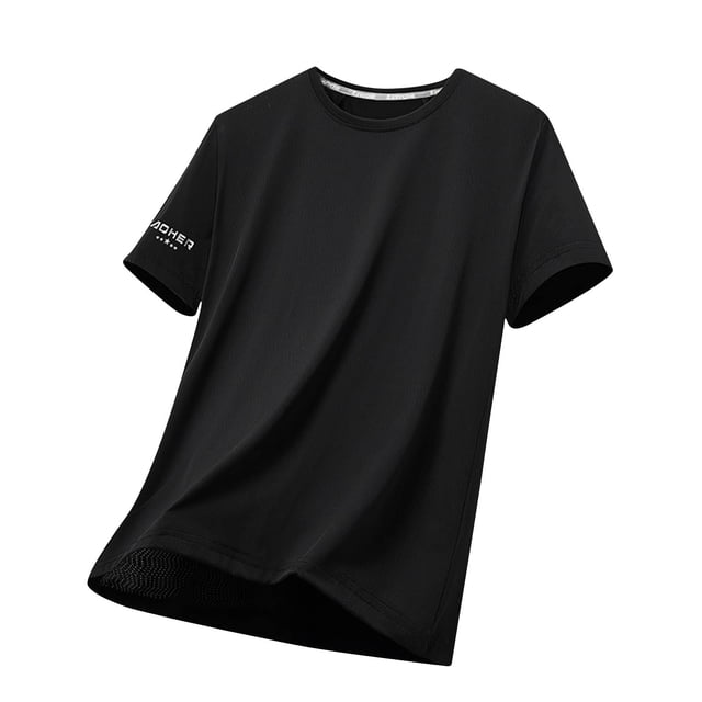 Birdeem Shirts for Men Mens Summer Solid Color Casual Loose Short Sleeved Round Neck T-Shirt