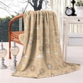 thumbnail image 2 of Beige Sun Moon Cloud Star Pattern Blanket,Comfortable Soft Flannel Throw Blanket,All Season,Warm Lightweight Blankets for Sofa Bed Couch Living Room Chair,60"x80", 2 of 4