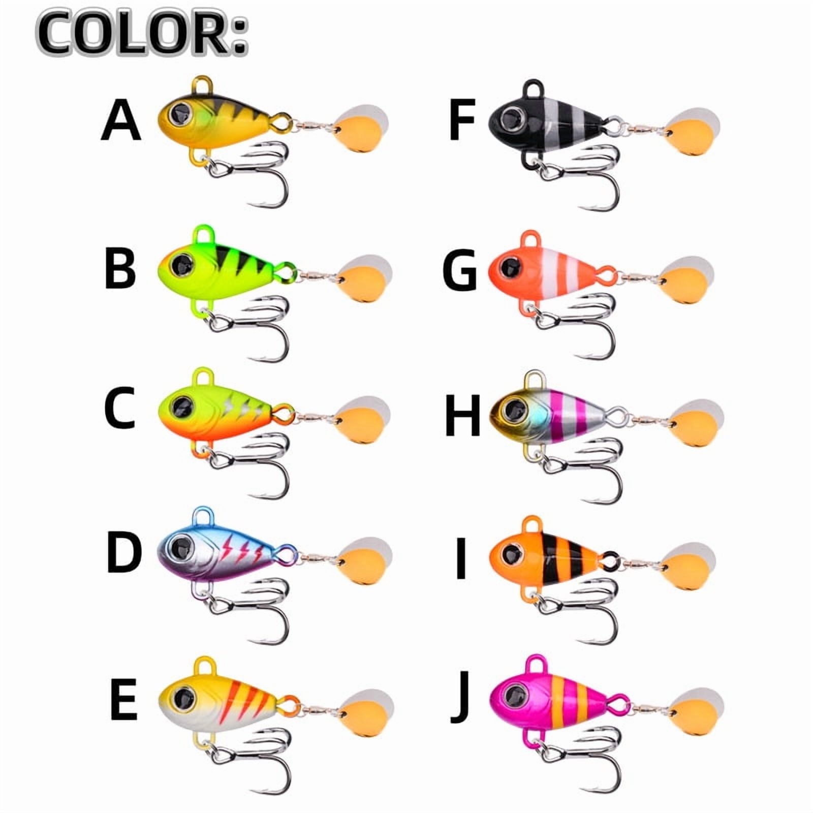 10/pcs 25g 20g 17g-6gFar-throw Lure Ugly Fish VIB Under Water Rotating Vibrating Double Sequins Bionic Artificial Bait Fish Bait