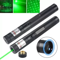 532nm USB Rechargeable Green Laser Pointer Pen Astronomy Visible Beam Light Pen 2PK