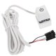 thumbnail image 1 of Interruptor externo para computadora, carcasa de escritorio, LED, botón de encendido, cable de extensión, blanco, 1 of 6