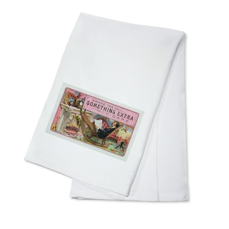 Extra Cigars - Something Extra Brand Cigar Inner Box Label (100% Cotton Kitchen Towel)