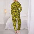 thumbnail image 3 of Bingfone Womens Pajama Sets Yellow Butterflies Print,Long Sleeve Loungewear Pajamas Set-Medium, 3 of 8