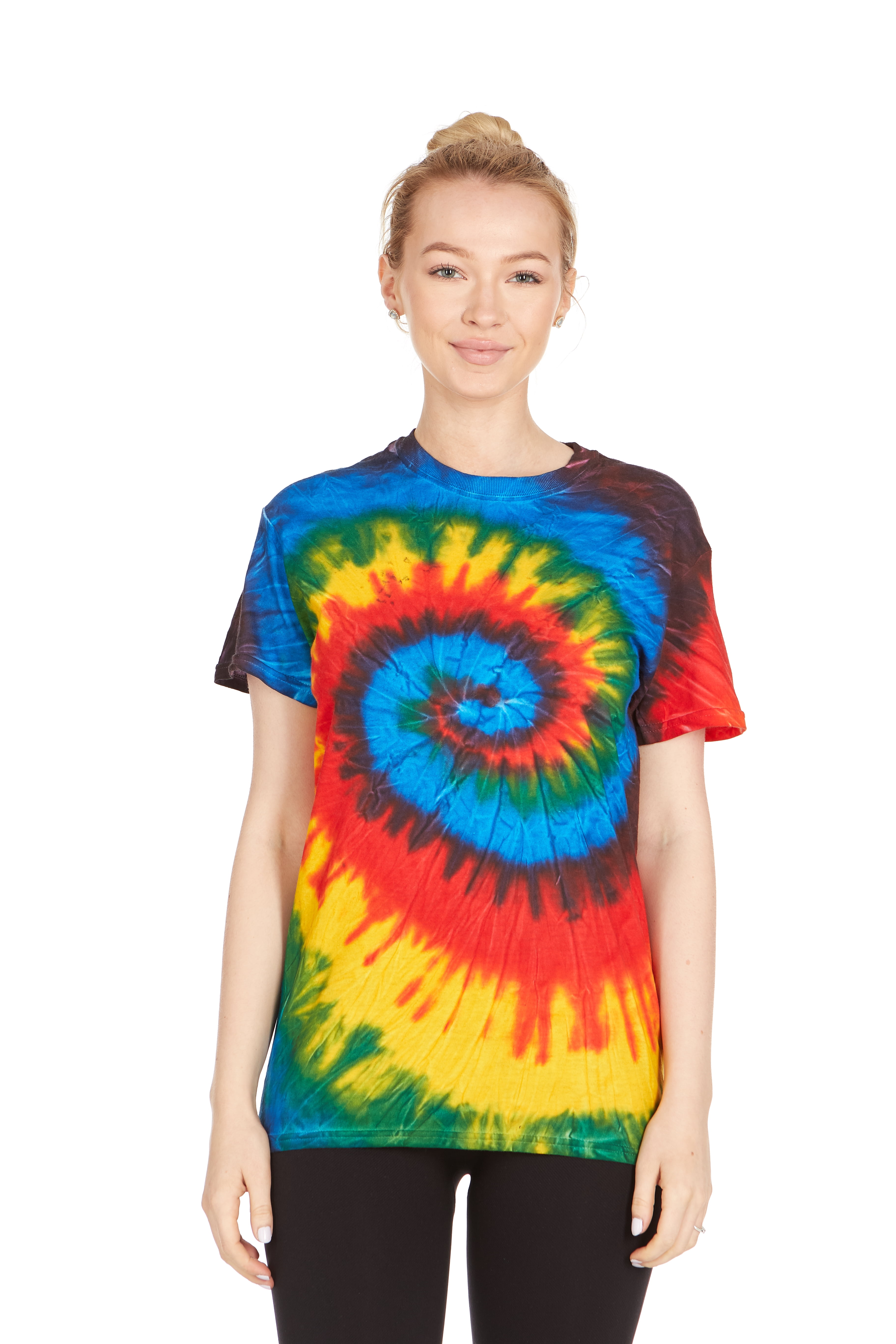 Daresay Tie Dye Style T-Shirts Women - Fun, Multi Color designs Tops ...