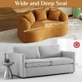 thumbnail image 3 of Wiilayok 68.5" Modern Chenille Sofa,Curved Sofa with Deep Seat,Cloud Compression Sofa Couch for Living Room,No Assembly,Orange, 3 of 12