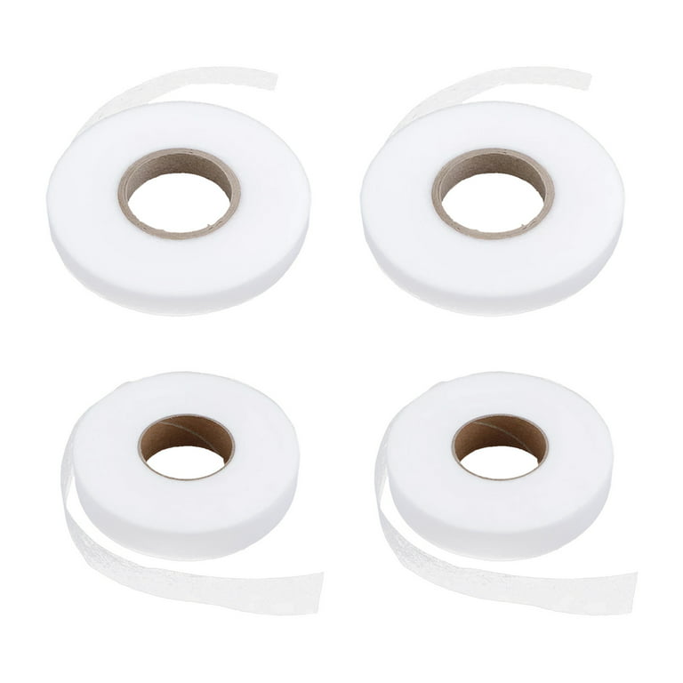 4 Rolls Fabric Tape, Adhesive Fusible Hemming Strip Tapes for Curtain  Trouser Dresse Jeans Repairing ing Tape - White 