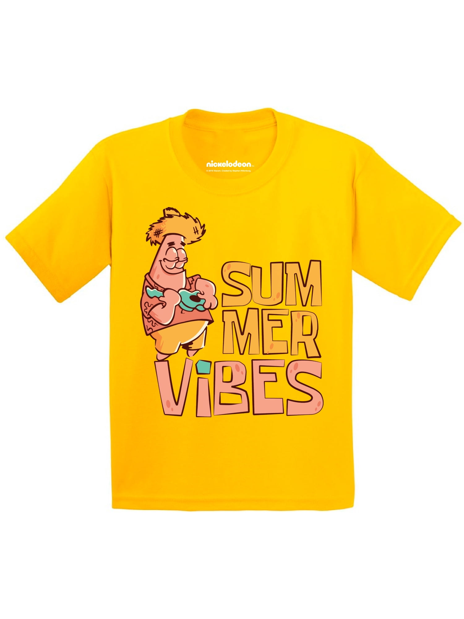 Summer Vibes Patrick Graphic Tees XS 