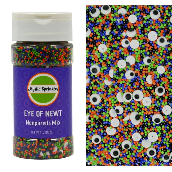 Mystic Sprinkles Eye of Newt Nonpareils Mix 4 Ounce Bottle