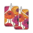 thumbnail image 7 of Yayeee Pot Holders Kitchen Heat Resistant with Pocket 7"x9.8" Cotton Oven Cooking Hot Pads, Purple Hand Drawn Floral, 7 of 7