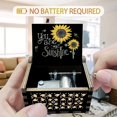 thumbnail image 4 of 1pcs Music Box Gift You Are My Sunshine Music Box, Vintage Hand Crank Wood Engraved Small Personalized Black Musical Box Gift Kids Present Birthday/Christmas/Valentines Day/Mother's Day/Father's Day, 4 of 4