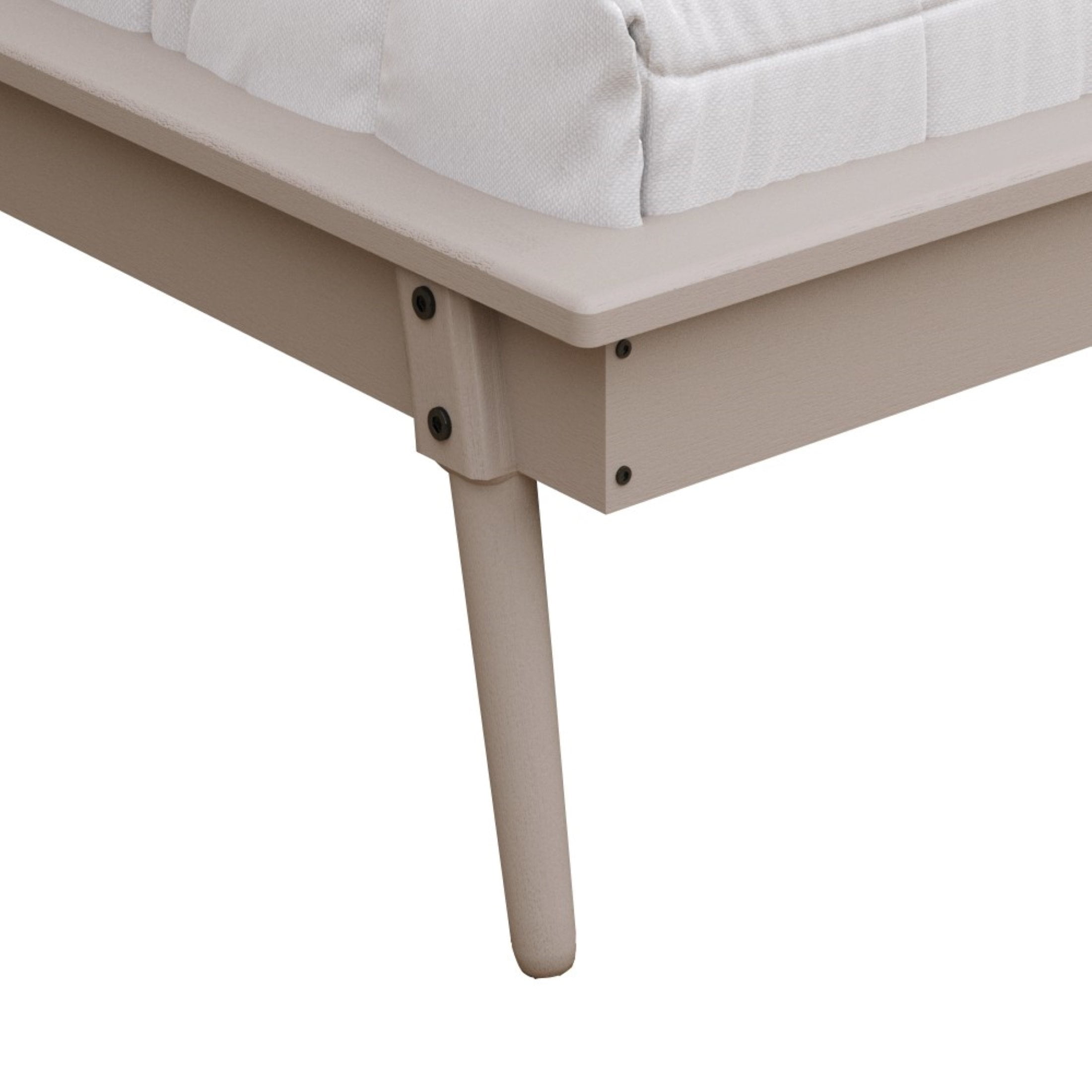 Castle Place Vintage Spindle Wooden Queen Platform Bed, White