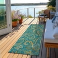 thumbnail image 6 of Addison Rugs Chantille Indoor/Outdoor Transitional Paisley Teal Washable Runner Rug, 2'3" x 7'6", 6 of 6