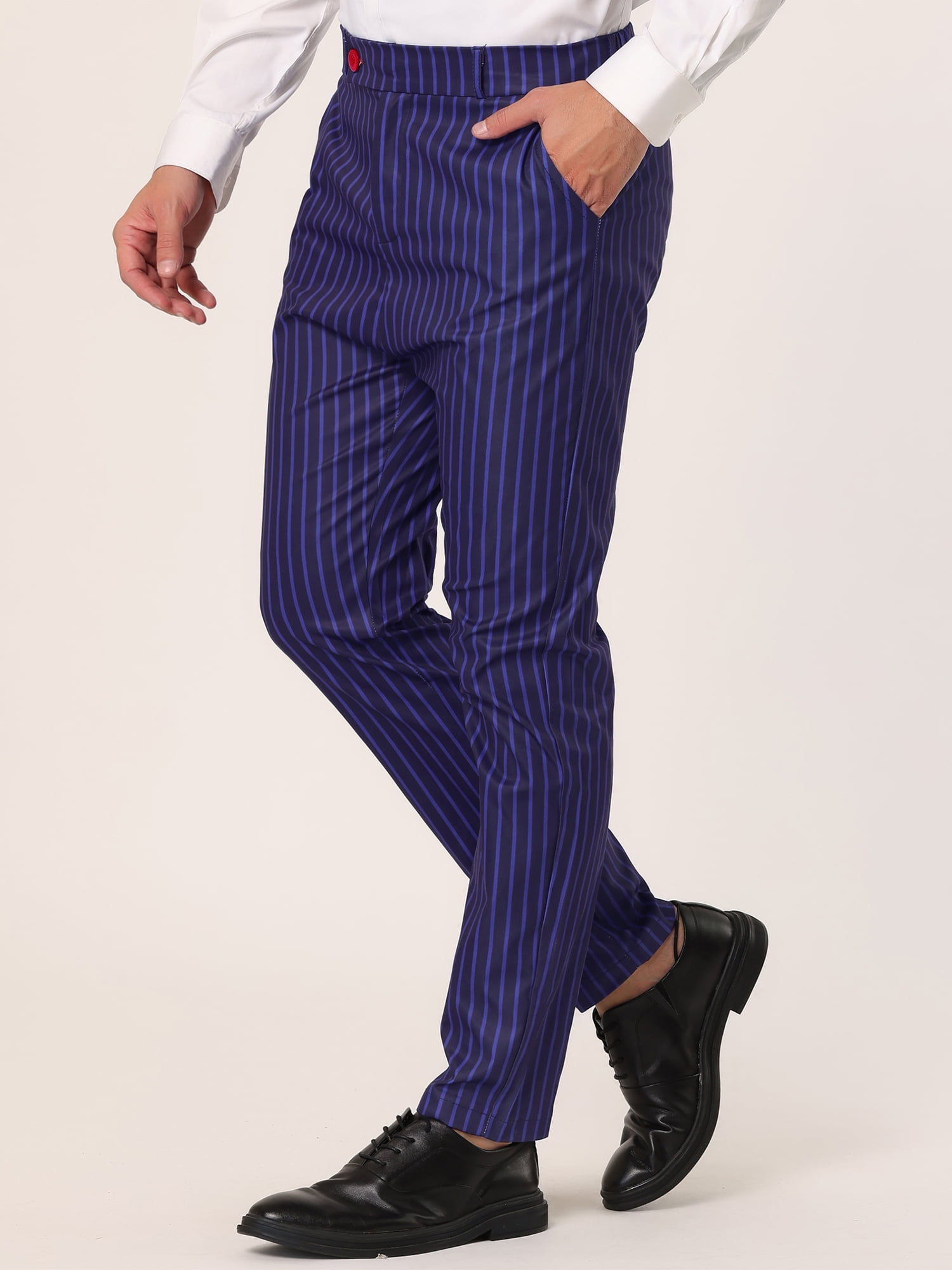Pantalon Azul Marino Con Rayas Blancas Combinar Pantalon Rayas