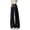 Black, variant on Kids Girl Pants Youth Girls High Waist Wide Leg Pants Solid Drawstring Elastic Waist Loose Fit Slim Drape Casual Trousers Summer Blue 5 Years-6 Years