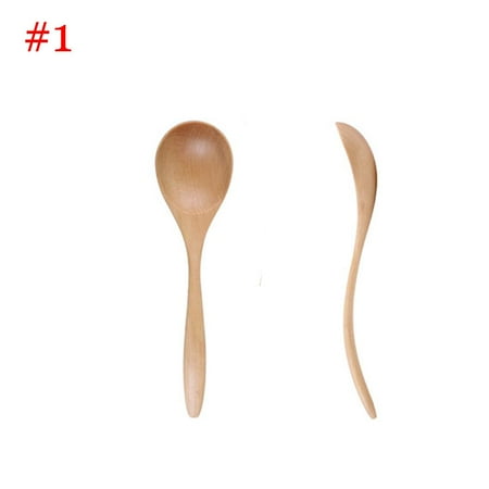 

New Kitchen Japanese Teaspoon Dessert Soup Wooden Spoon Coffee 1