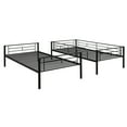 thumbnail image 3 of Bellemave Twin Over Twin Metal Bunk Bed with Ladder and Full-Length Guardrail,Convertible Bunk Beds,Metal Twin Bunk Bed Frame for Teens,Black, 3 of 13