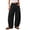 Black-women's travel pants, variant on Womens Barrel Wide Leg Pants Hip Hop Vintage Baggy Harem Pants Solid Palazzo Trousers with Pockets