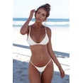 thumbnail image 4 of Wirdiell Women Bikini Junior Swimsuits for Teen Girls 2 Piece Bathing Suits Thong String Triangle Bikini White XL, 4 of 5