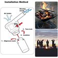 thumbnail image 2 of Secador de pelo con parrilla, ventilador de barbacoa para picnic para acampar al aire libre, secador de pelo con parrilla portátil negro, funciona con pilas, 2 of 4