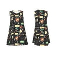 thumbnail image 7 of Wukai Vegetable Quiche Print Women's Sleeveless Dress, Loose Fit Casual Dress for Women, Comfortable Sleeveless Summer Dress, 7 of 7