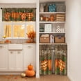 thumbnail image 2 of Hello Pumpkins Kitchen Window Curtains and Valances Set 36 Inch, Fall Rustic Wooden Farmhouse Short Tier Curtain for Cafe Living Room Bathroom, Autumn 3 Pieces Set Kitchen Decor, 2 of 6