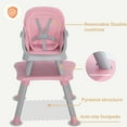 thumbnail image 6 of AILEEKISS 8 in 1 Baby High Chair, Toddler Dining Booster Seat for Eating, Pink Grey, 6 of 10