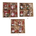 thumbnail image 3 of Ounissouiy 12 unids/caja Navidad arte decorativo fiesta atmósferas árbol de Navidad colgante escaparate chimenea decoración artesanal Kits de decoración para fiestas Tipo 1 Ounissouiy HA069781-01, 3 of 6